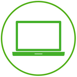 Computer icon green