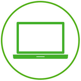 Computer icon green
