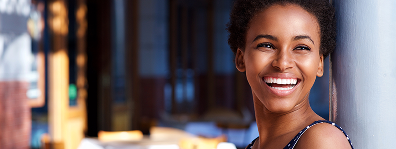 smiling young black woman